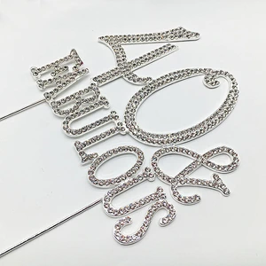 Customized Zinc alloyed silver plating 40 and fabulous cake topper birthday