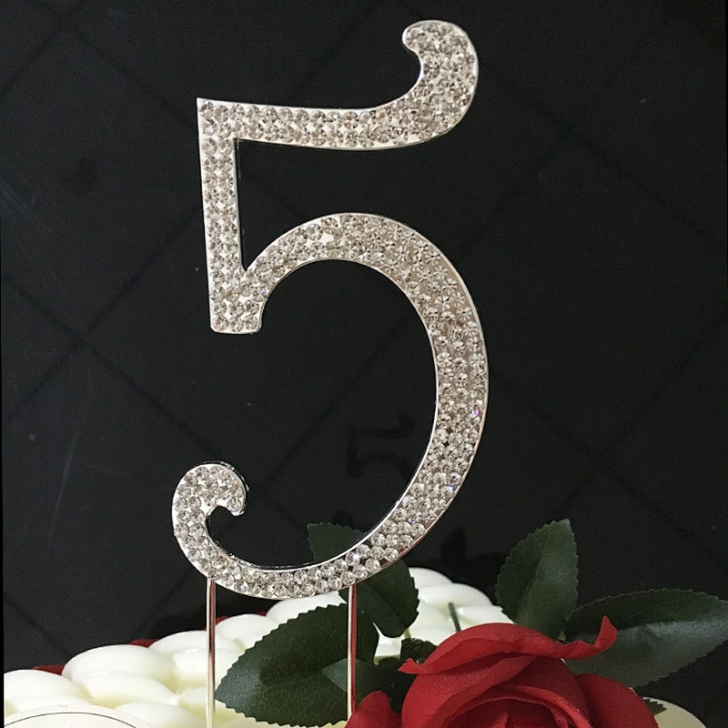 Factory Price Bling birthday Cake Decoration Crystal Rhinestone Cake Topper