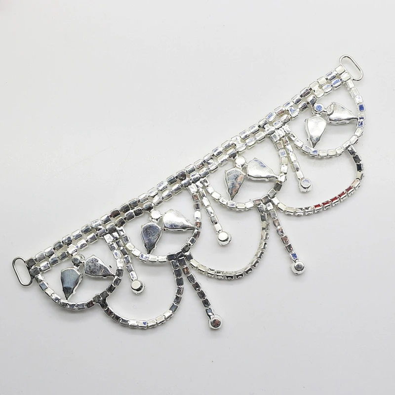 Zinc Alloy Hot sale rhinestone chain diamante Bikini Connector for sale