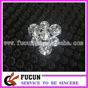 fashion jewelry women lapel neckline brooch button crystal rhinestones flat back buttons