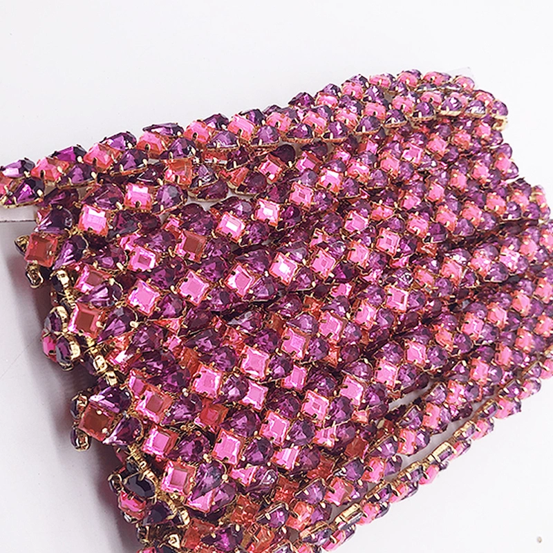 Rhinestone Chain Garment Accessories trimming 10yards/roll crystal Rhinestone Chain