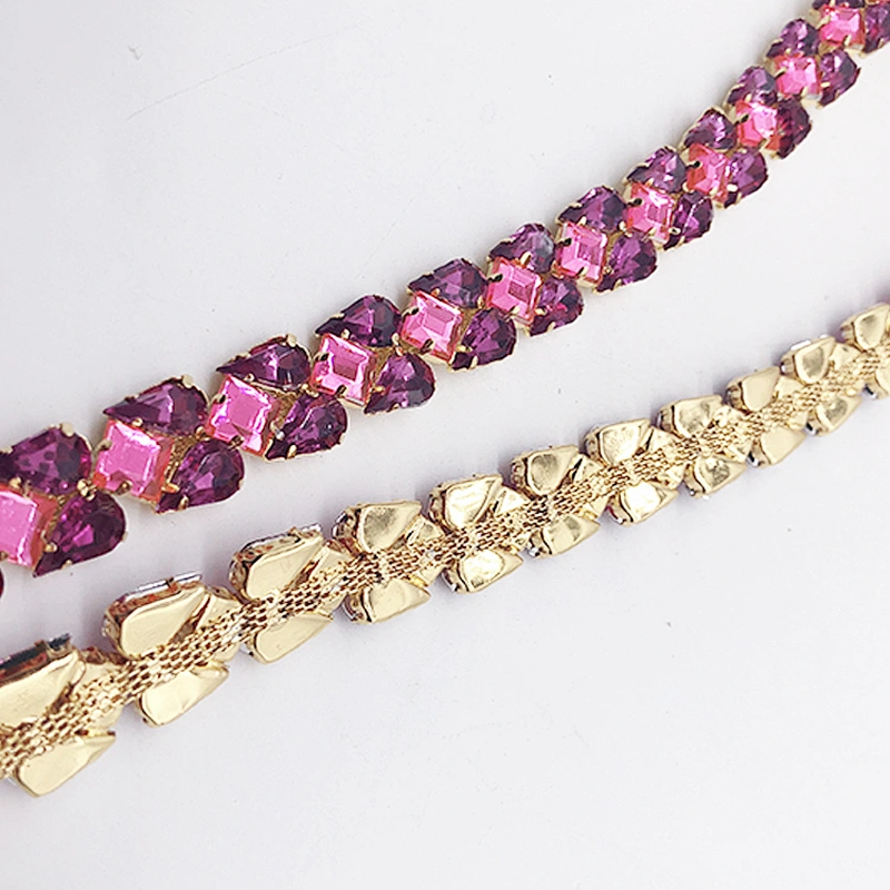 Rhinestone Chain Garment Accessories trimming 10yards/roll crystal Rhinestone Chain