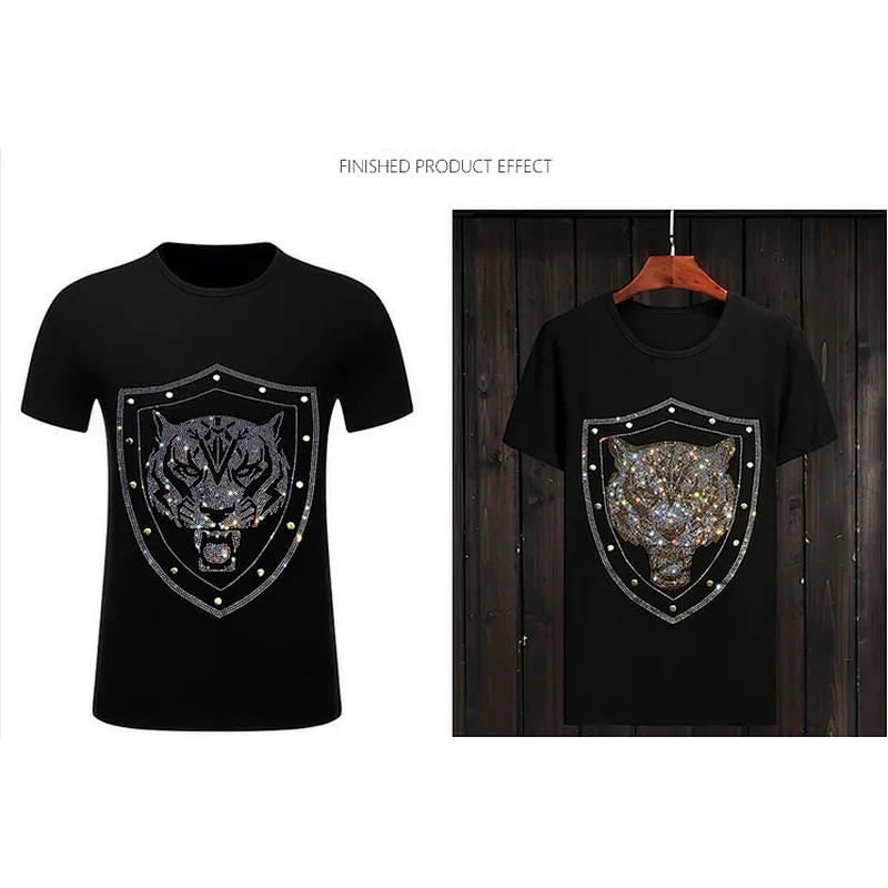 Fashion design Rhinestone Transfer Hot Fix Strass Motif for T-shirt