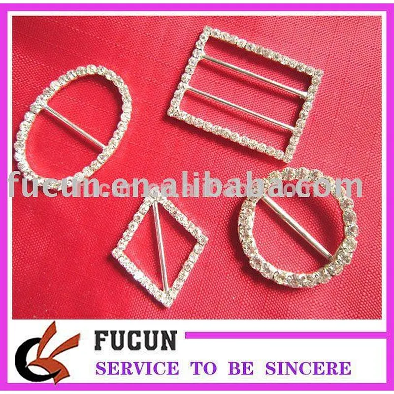 different shapes crystal rhinestone diamond buckles for wedding invitations