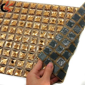 2019 Wholesale hotfix glue rhinestone mesh sheet