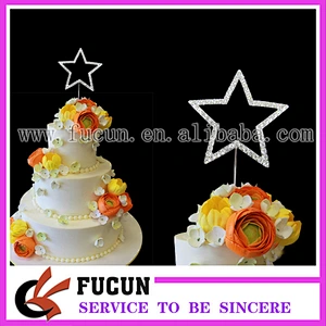 China Supplier  Pear Rhinestone Star Tree Rhinestone Cake Topper