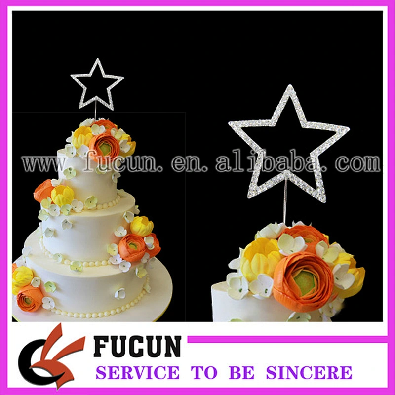 China Supplier  Pear Rhinestone Star Tree Rhinestone Cake Topper