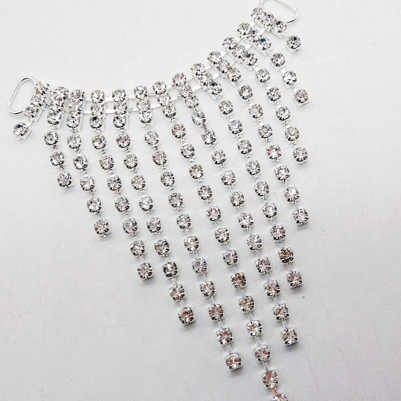2019 Sparkly Crystal Rhinestone Fringe Connector