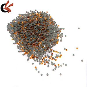 korean quality SS10 Orange hot fix rhinestone 500 gross/bag