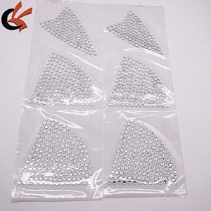 Custom heat transfer rhinestone appliques for bikini decoration