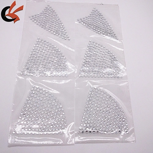 Custom heat transfer rhinestone appliques for bikini decoration