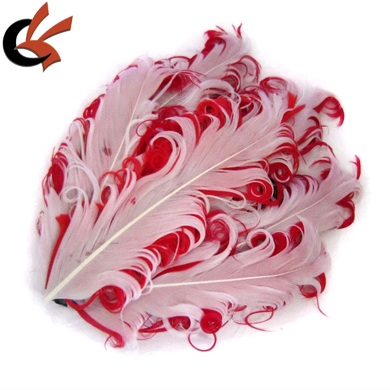 fashion baby kids wholesale RED curly nagorie goose feather pads