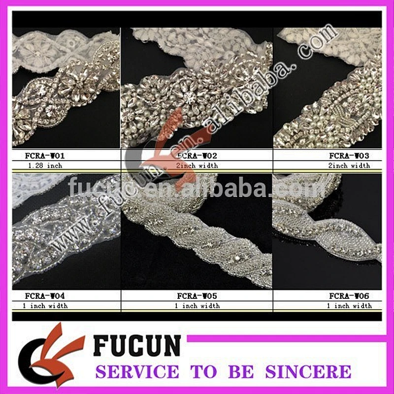 wholesale rhinestone lace and pearl applique