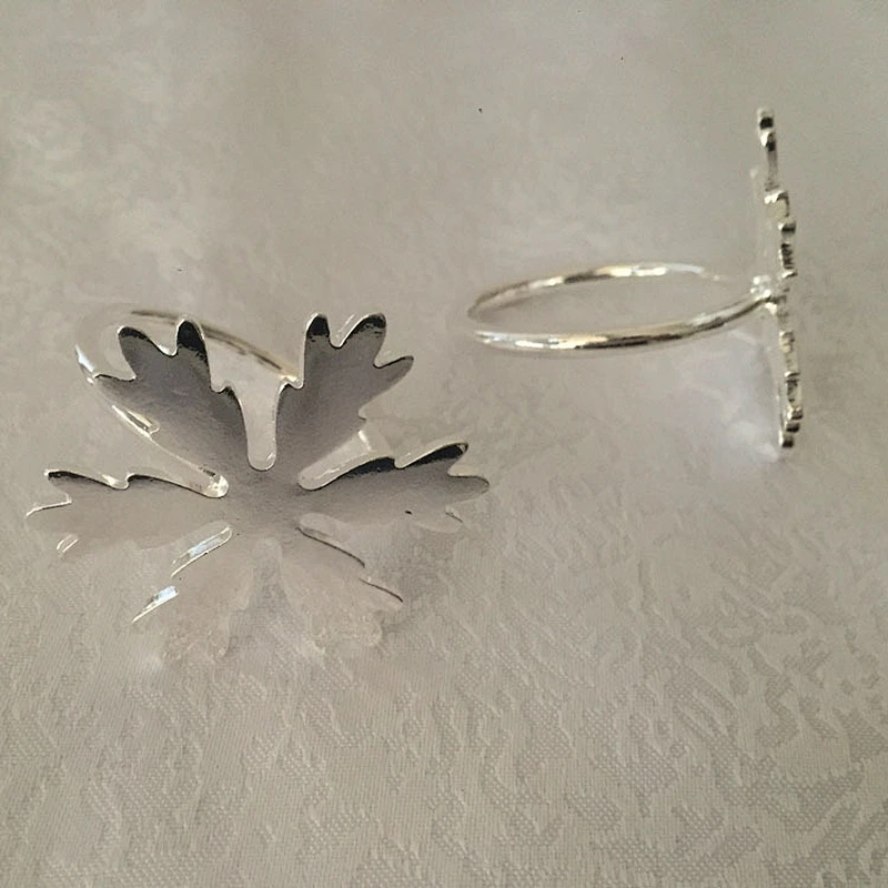 hot new style silver gold plated crystal napkin rings for wedding table decoration wholesale