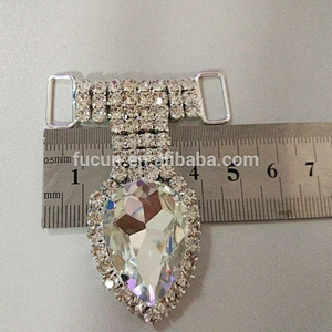 2019 Large Drop Glass Rhinestone Bikini Buckle For Swimsuit Decorations