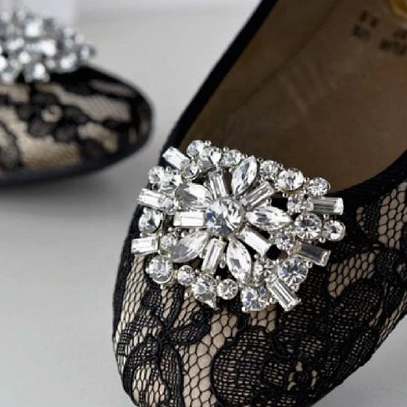 Women Ruched Satin Bridal Dress High Heels Platform Shoe Clip Buckles
