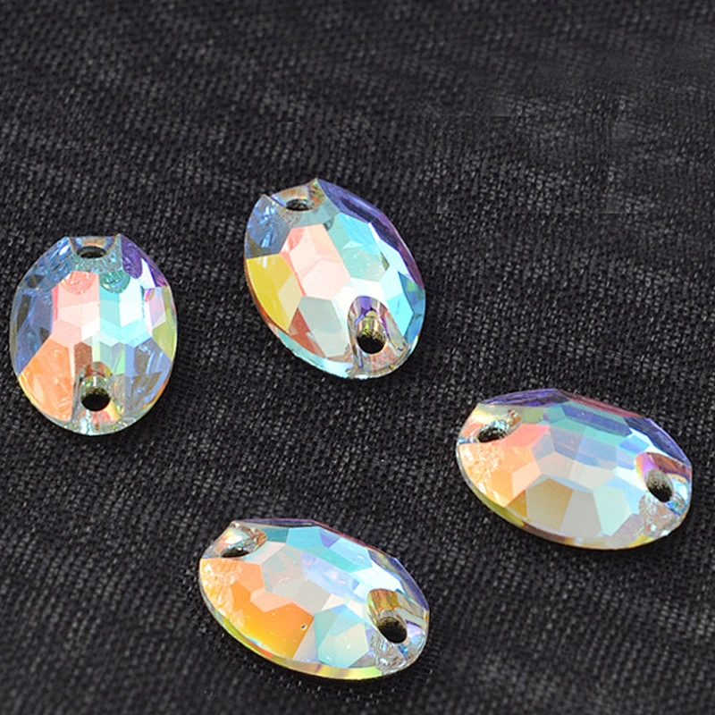 unique on sale faceted bezel framed oval crystal transparent glass stone