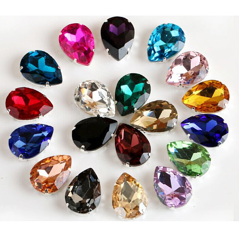 Factory wholesale fancy glass stone chaton montee beads with claw settings