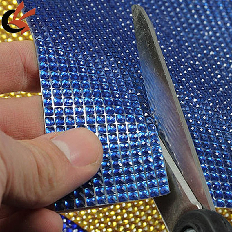 high quality clear round shape resin rhinestone sheet sticker