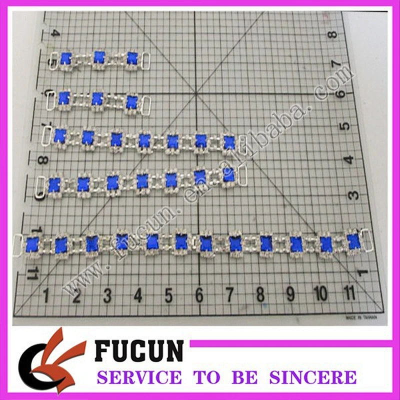 NEW NPC 2 piece Crystal Clear Square Rhinestone Bikini Back Connector