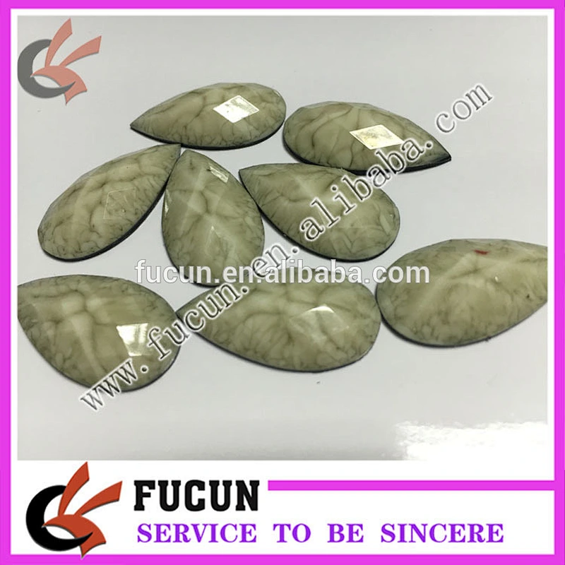 hot fix 20*30mm teardrop sew on epoxy resin stone