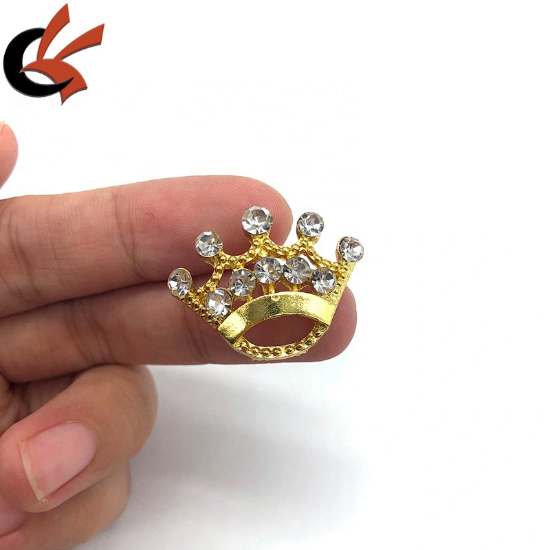 Hot Sale Small gold crown buckle slider tiara crystal buckles