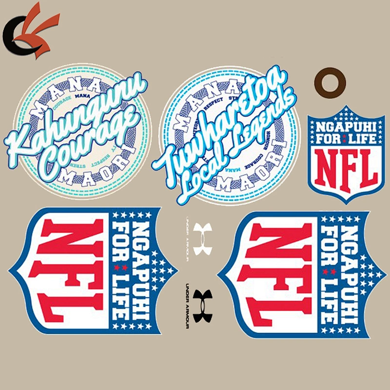 customized logo plastisol heat transfer print on cotton fabrics