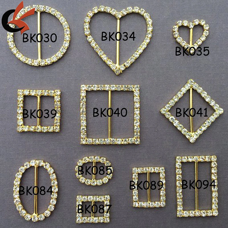 Simple Round Marquise Rhinestone Crystal Wedding Sash Ribbon Slider Belt Buckle