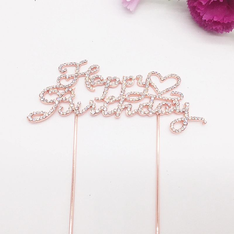 birthday party supplies new arrivals designs interweaving letters happy birthday cake topper