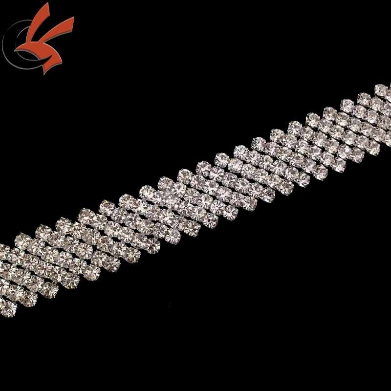 Craft Rhinestones Crystal Chain Trim Costume Applique Ribbon Trim