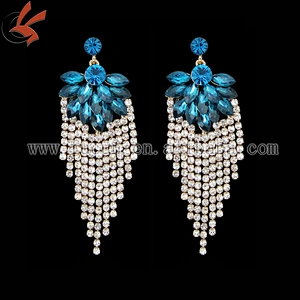 Fashion Wholesale Art Deco Dangle Rhinestone Earrings