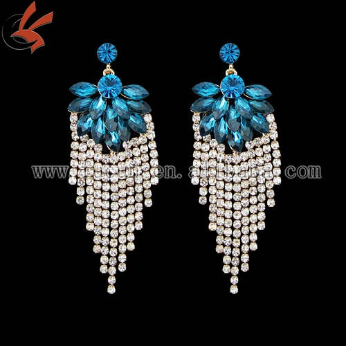 Fashion Wholesale Art Deco Dangle Rhinestone Earrings
