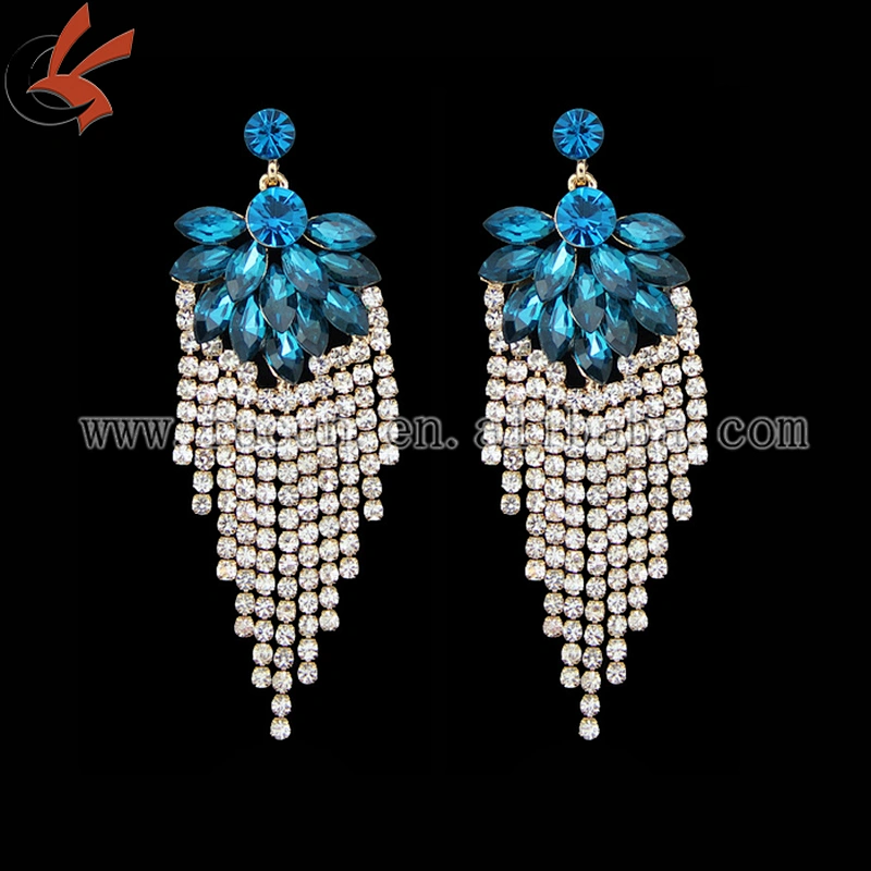 Fashion Wholesale Art Deco Dangle Rhinestone Earrings