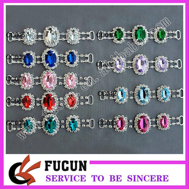 red AB gold plating clear rhinestone connector for Baby headbands Wedding Bridal Accessories