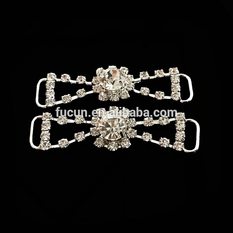 silver plating rhinestone brassiere & swim suit bikini connector wholesale