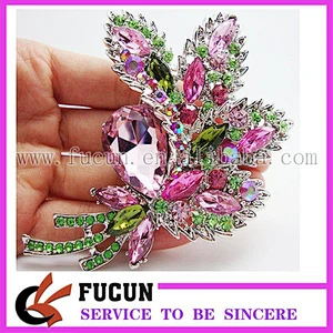 elegant acrylic rhinestone brooch for garment decoration