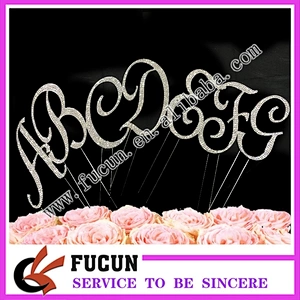 Shinning Diamante rhinestone letter Cake Topper for Anniversary