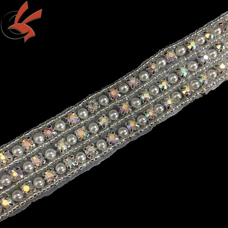 Wedding Bridal Belt Rhinestone Crystal Applique Trim for Bridesmaid Dress