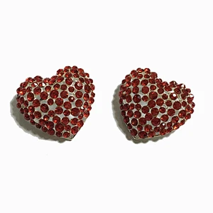 Manufacturer Wholesale Alloy Bulk wedding bridal rhinestone heart shape brooch