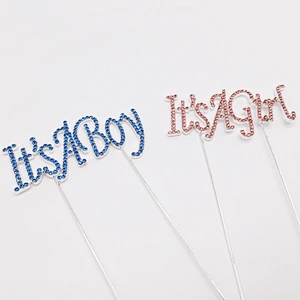 Party decorations customized cake topper supplies it's a boy/it's a girl birthday party cake topper