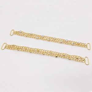 New Bikini Decorative Metal Chain Gold Rhinestone Bikini Swimwear Connectors