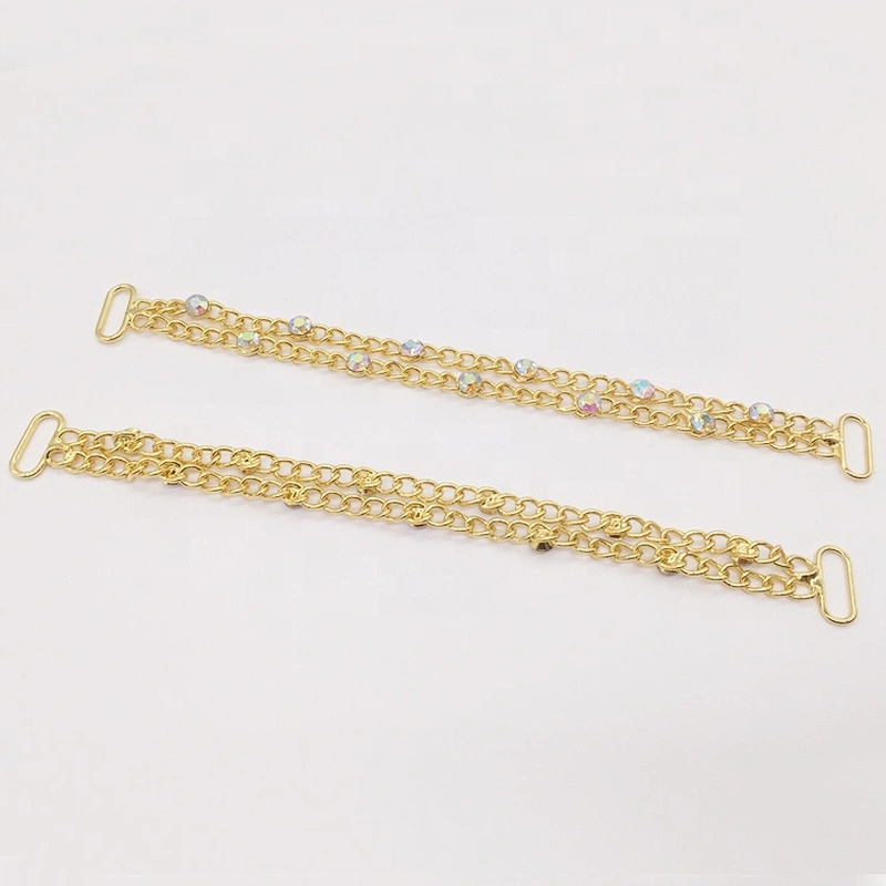 New Bikini Decorative Metal Chain Gold Rhinestone Bikini Swimwear Connectors