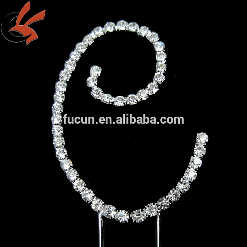 Diamond Crystal Rhinestone Bling Cake Topper