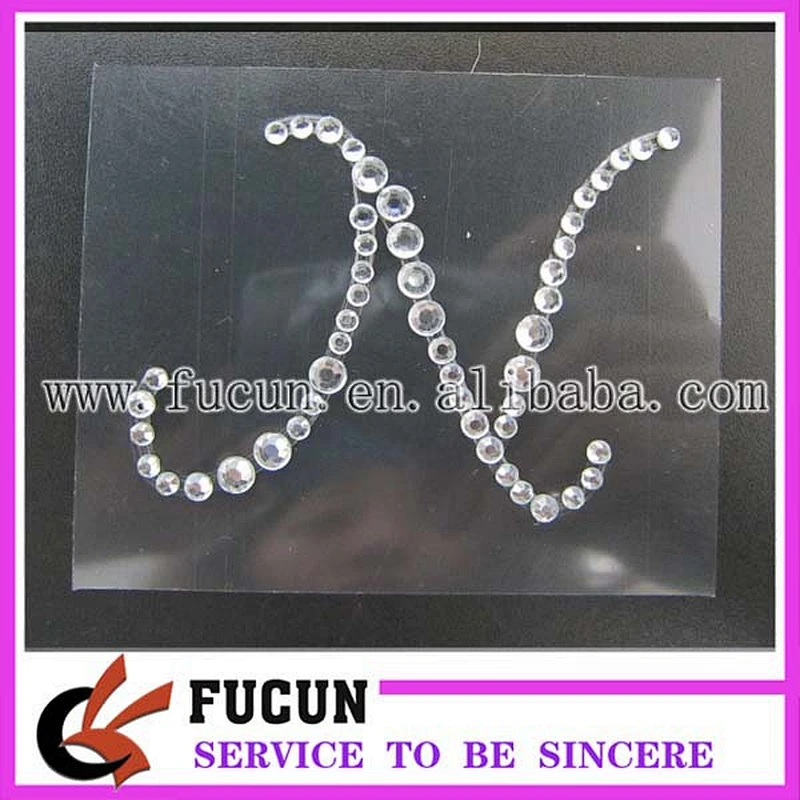hot sale letter rhinestone sticker for shoe ,car decoration