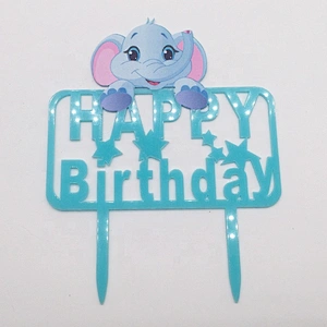 Custom Cake Accessory Cupcake Toppers Acrylic Cake Picks Birthday Decoration