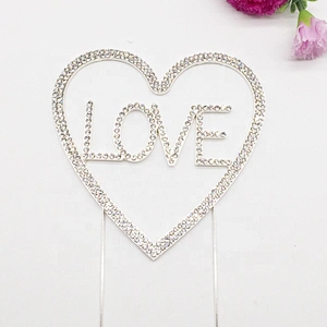 new products decorative cake accessory wedding love and heart shaped cake topper