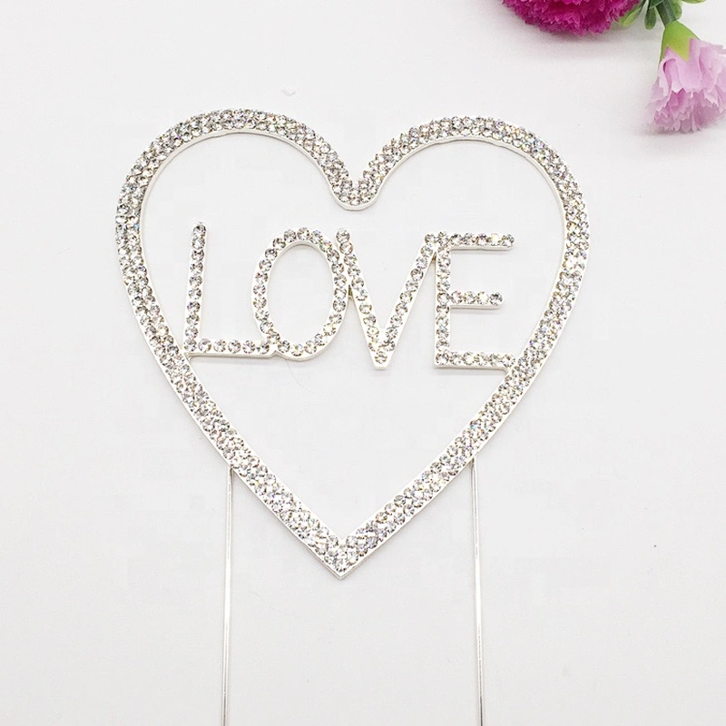 new products decorative cake accessory wedding love and heart shaped cake topper