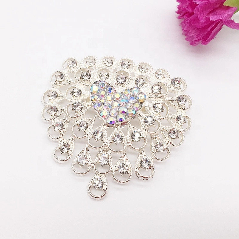 2019 latest fashion lace design brooch electroplating craft women accessory fabric brooches