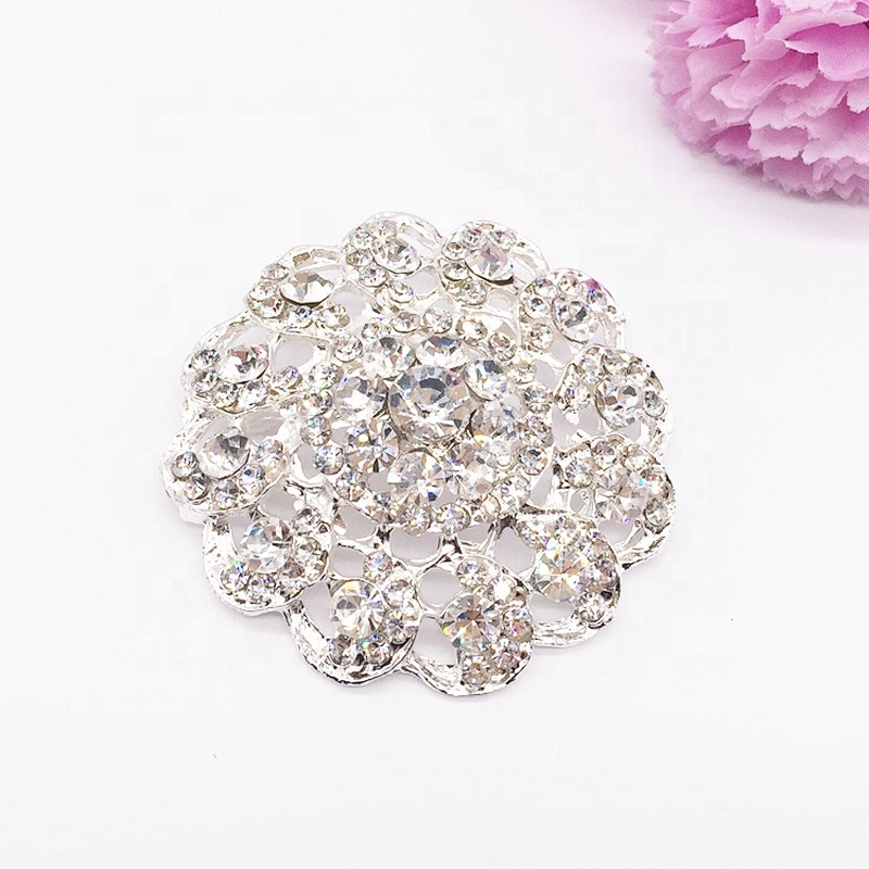 high-quality flower design decoration durable rhinestone brooch
