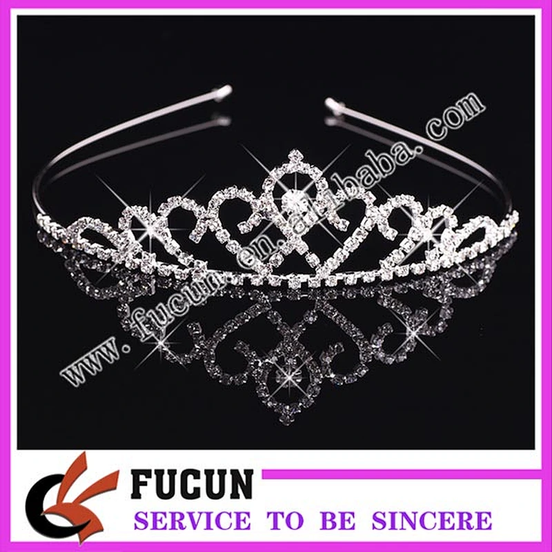 Fashion Single Cut Diamond Wedding Tiara Bling Rhinestone Princess Crown Wholesale Victorian Jewelry Crown Tiaras